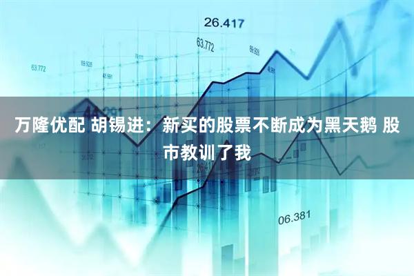 万隆优配 胡锡进：新买的股票不断成为黑天鹅 股市教训了我