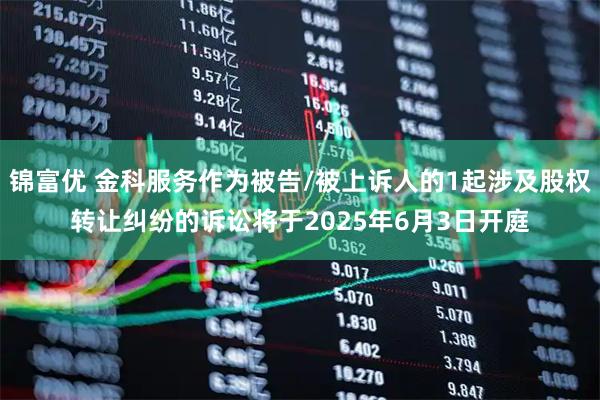 锦富优 金科服务作为被告/被上诉人的1起涉及股权转让纠纷的诉讼将于2025年6月3日开庭